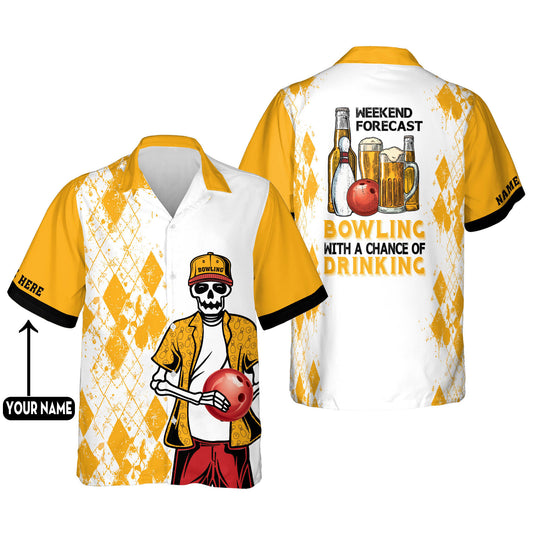 Weekend Forecast Bowling Hawaiian Shirt HB0019