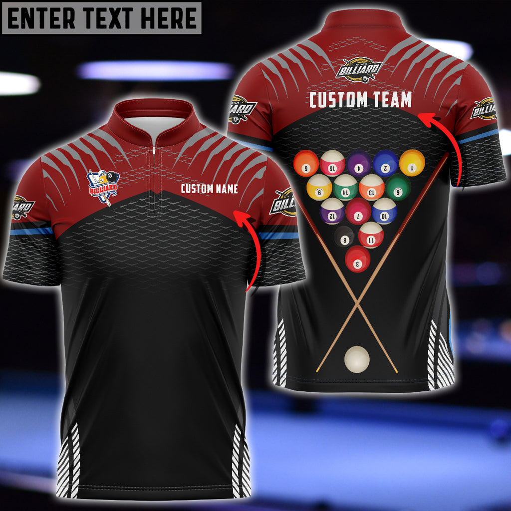 Billiards Sport Bowling Jersey Personalized Name Billiard 3D shirt, Team Name Unisex Shirt Multi Color Options SO0835