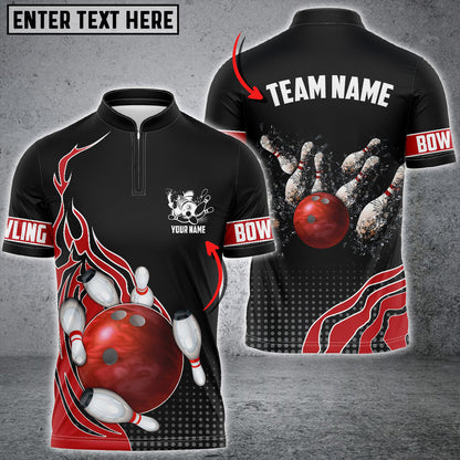 Personalized Bowling And Breaking Pins Multicolor Bowling Jersey Shirt, Gift for Bowler SO0524