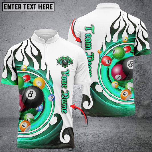 Lasfour Billiards Fire Tornado Personalized Name 3D Jersey Shirt Multi Color Options SO0616