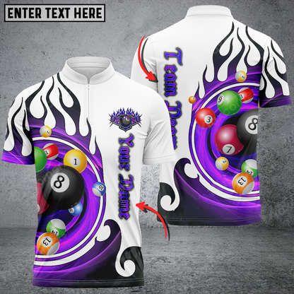 Lasfour Billiards Fire Tornado Personalized Name 3D Jersey Shirt Multi Color Options SO0616