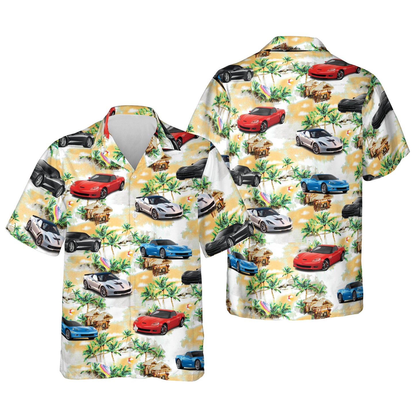 Chevrolet Corvette (C6) Hawaiian Shirt, Hawaiian shirt for men, dad husband car lover HO0003