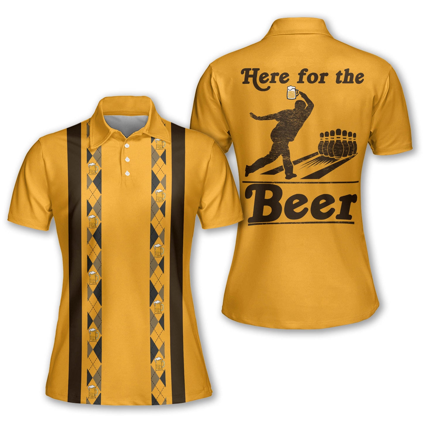 Here For The Beer Bowling Hawaiian Shirt, Perfect Gift for Bowler, Beer Shirt HO0401