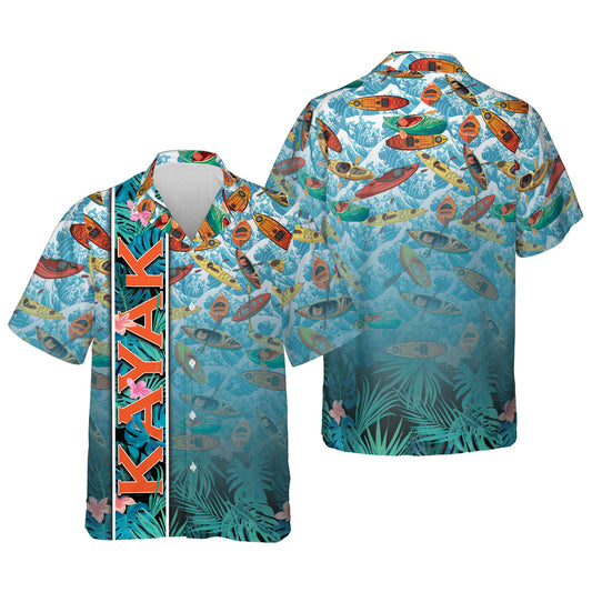 3D Kayak Hawaii Shirt, Mens Hawaiian Aloha Beach Shirt, Hawaiian Shirts for Men HO1091