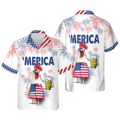 Chicken hawaiian shirt - Independence Day Is Coming HO1576