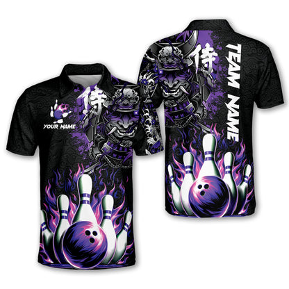 Bowling Samurai Warrior Madness Multicolor Option Customized Name Hawaiian Shirt 6 Colors HO5659