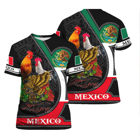 Personalized Mexico Rooster Tshirt Over Print, Mexican Pride Shirt For Men & Women TO3368