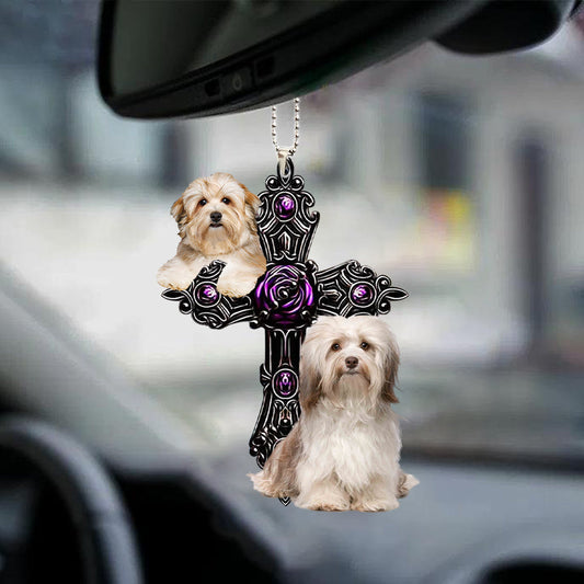 Havanese Pray For God Car Hanging Ornament Dog Pray For God Ornament Lasfour OO0724