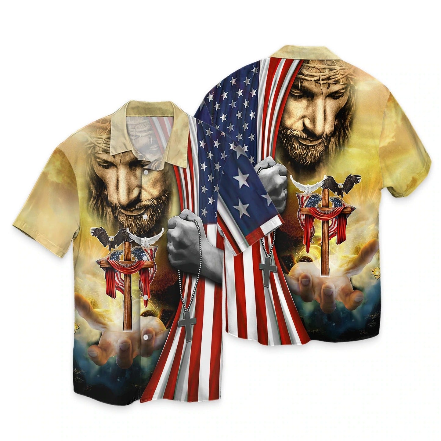 One Nation Under God, 3D Full Print Hoodie T Shirt, Independence Day 3D Hawaiian Shirts TO0216