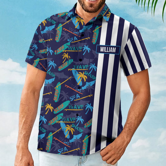 Hawaiian Aloha Surfing Shirt - Personalized Hawaiian Shirt HA0132