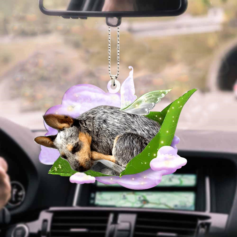 Heeler-Sleep On Fallen Leaves-Two Sided Ornament OO0534