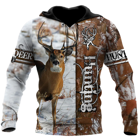 Premium Deer Hunting Hoodie For Hunter Winter Camo Printed Hoodie 3D SO0486