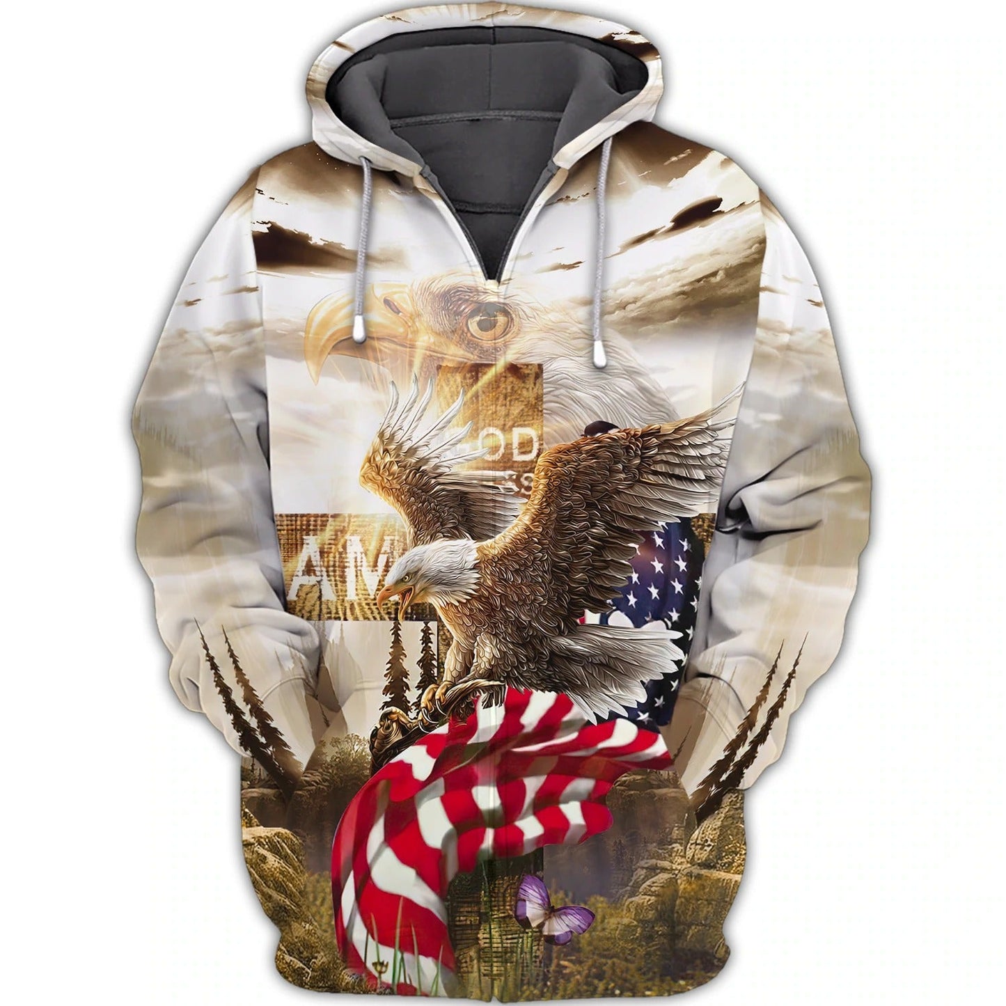 Independence Day Is Coming God Bless American 3D All Over Print Shirt Bomber Hawaiian Shirt 4Th Of July Hoodie TO0149