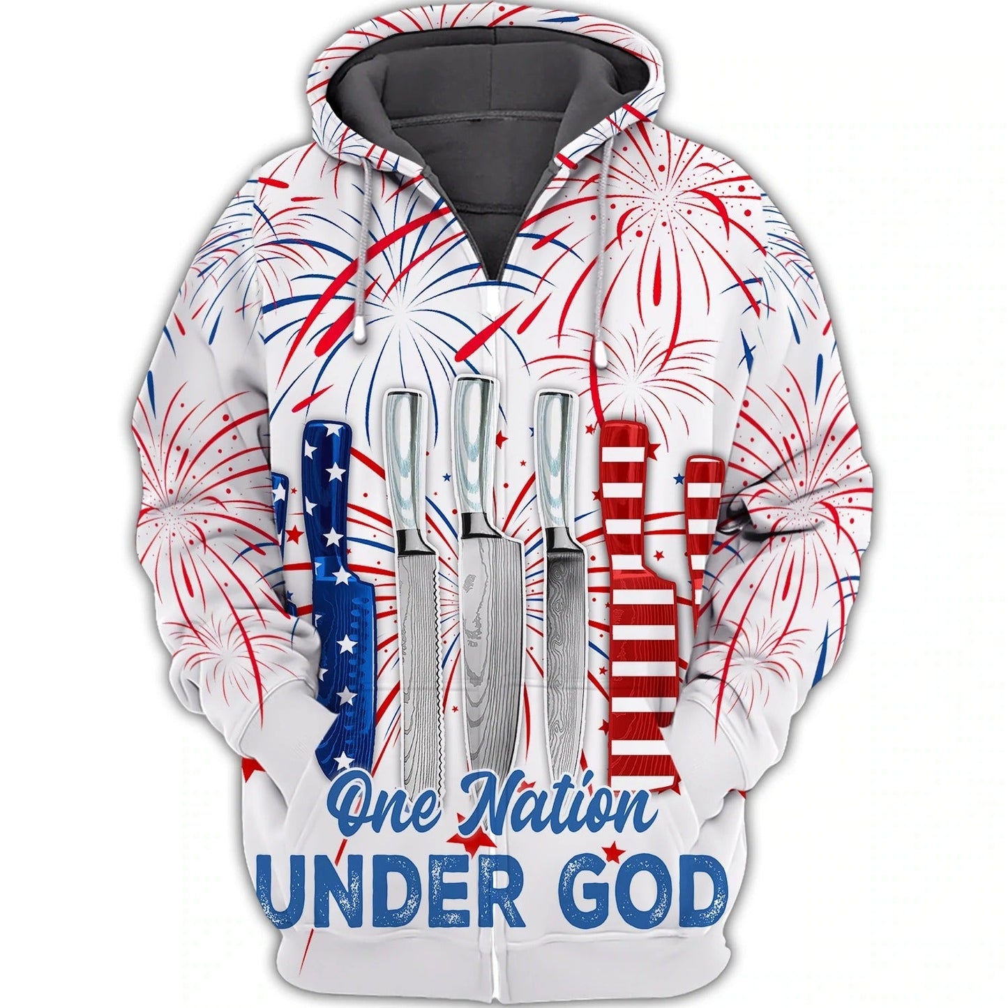 Independence Day Is Coming Chef One Nation Under God 3D Full Print Tshirt, 4Th Of July Usa 3D Shirt TO0165