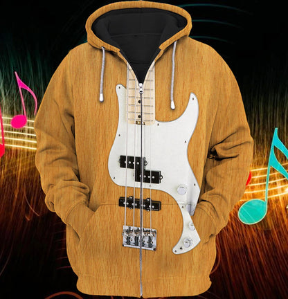 Sublimation Shirt For Guitar Bass Men Love Guitar 3D T Shirts Bass Guitar 3D Hoodie TO0181