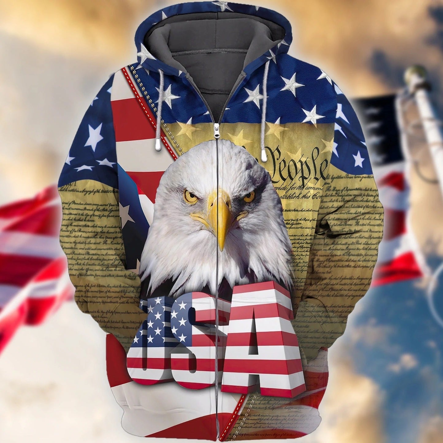 Eagle American Hawaiian Shirt - Independence Day Is Coming 3D All Over Print Tee Shirt, 4Th July Shirts TO0150