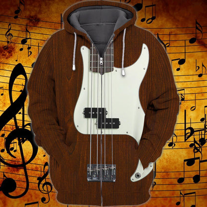 Bass Guitar 3D All Over Printing T Shirt For Guitar Lover, Best Quality Sublimation Shirts For Bass Guitar Men TO0187