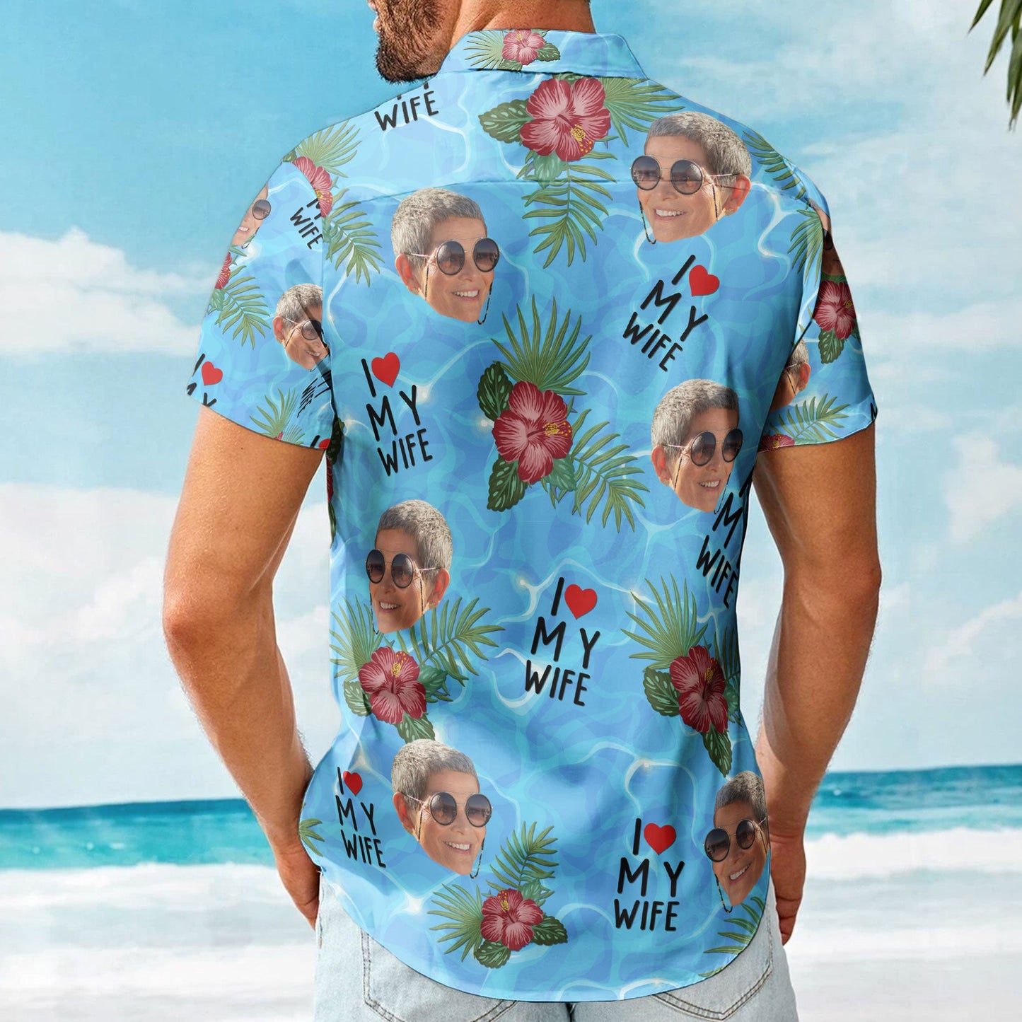 I Love My Wife Summer Vacation For Husband - Personalized Hawaiian Shirt HA0082