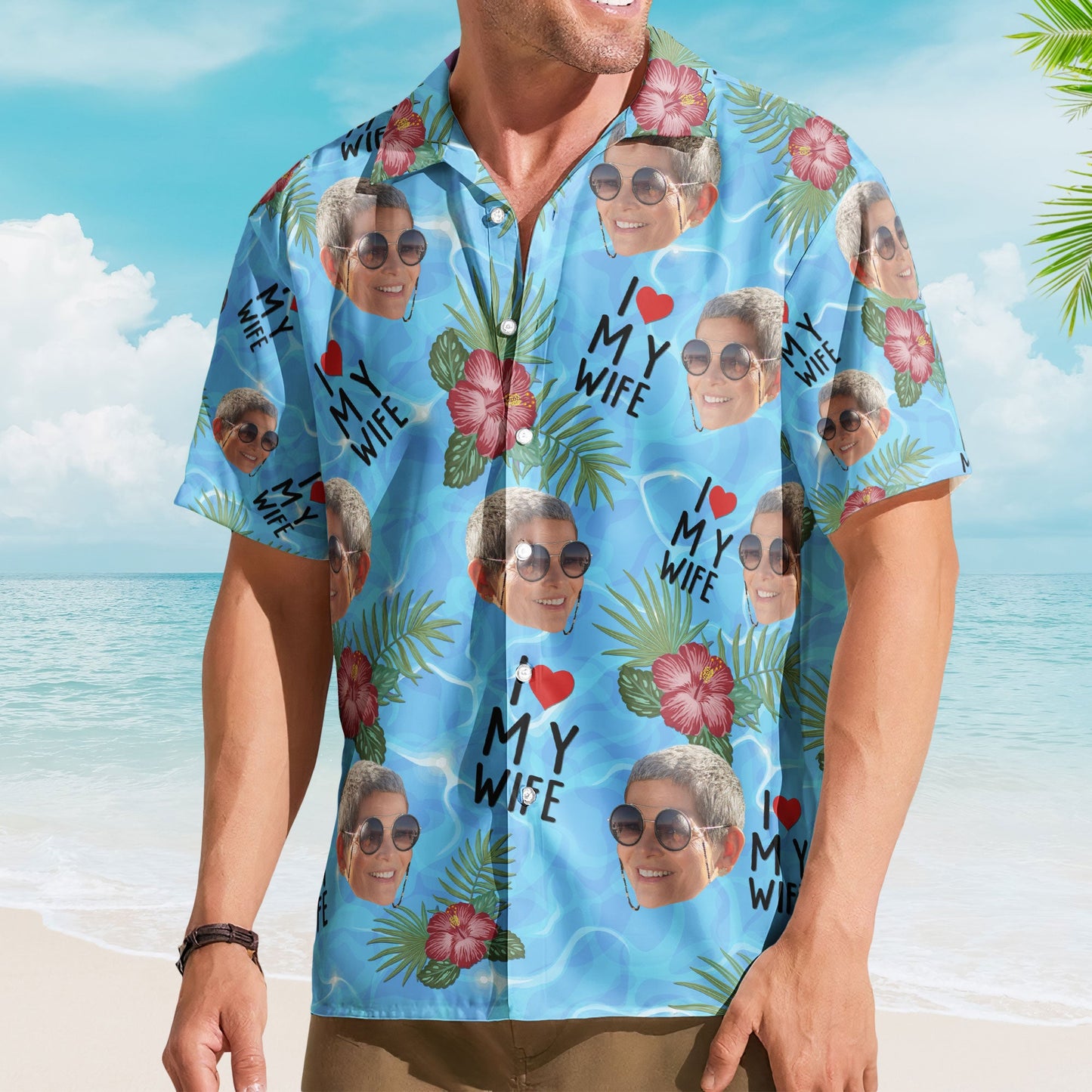 I Love My Wife Summer Vacation For Husband - Personalized Hawaiian Shirt HA0082