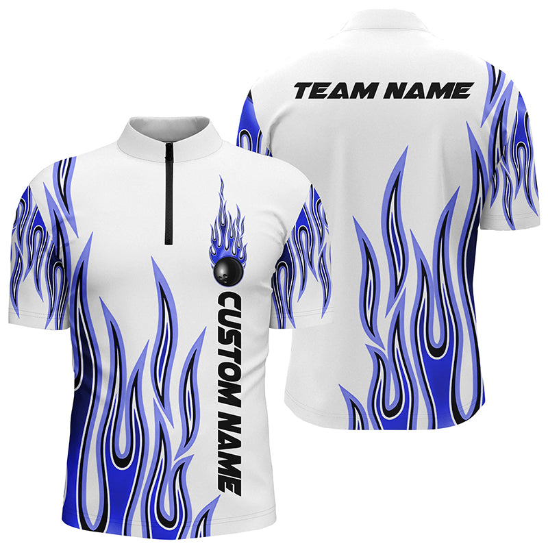 Personalized Flame Bowling Shirts For Men And Women, Multi Color Bowling Jersey Shirt for Bowler SO0999