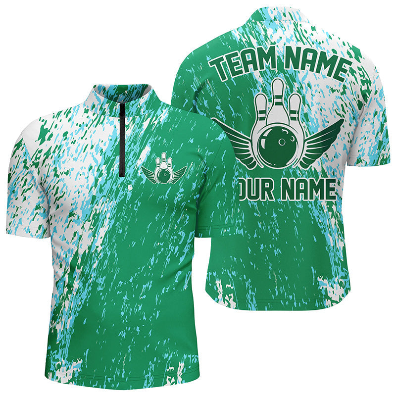 Personalized Bowling Shirts For Men And Women, Team Bowling Jerseys Bowling Pin Water Color SO1319