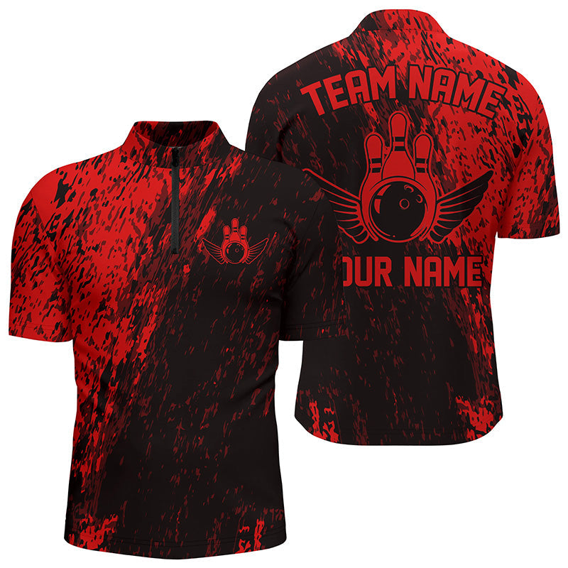 Personalized Bowling Shirts For Men And Women, Team Bowling Jerseys Bowling Pin Water Color SO1319