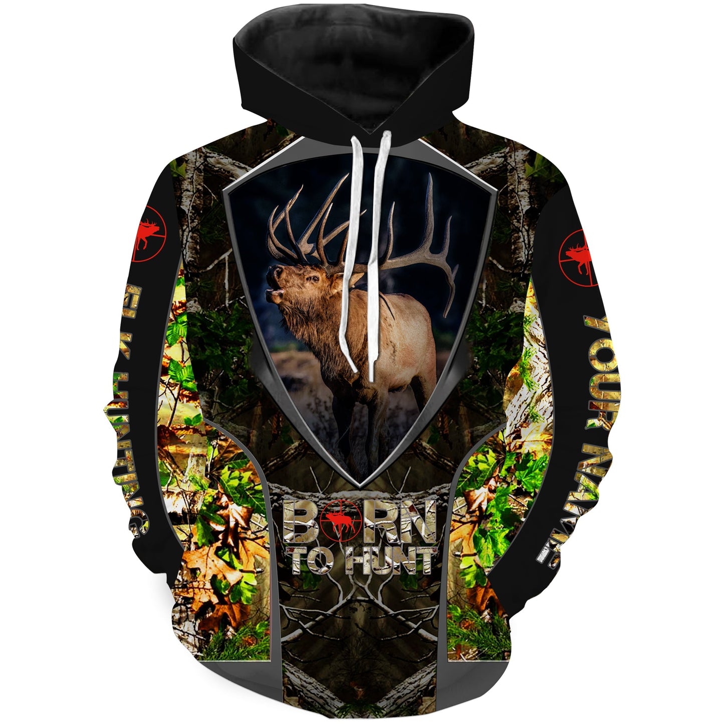 Born to Hunt' Elk Hunting Camo Custom name 3D All over Print Shirts, Personalized Elk Hunters Gifts SO0430