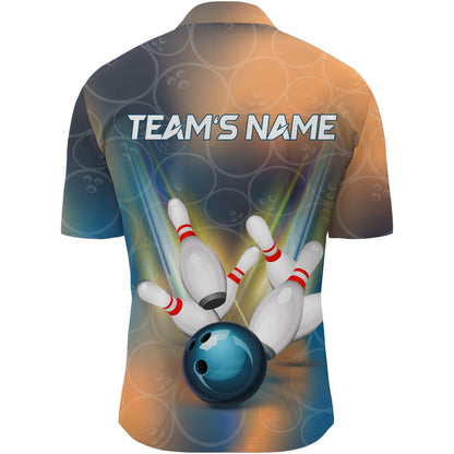 Personalized Bowling Quarter-Zip Shirt Men 3D Bowling Jersey Custom Bowling Team League Shirts SO0925