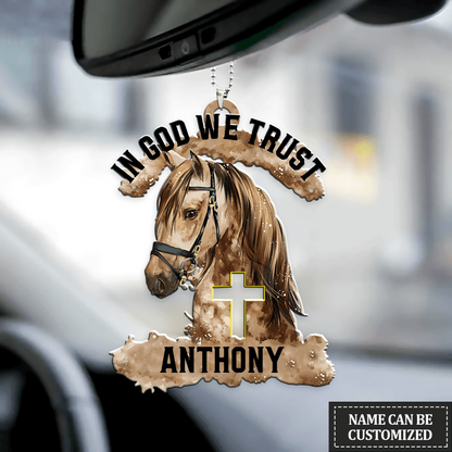 In God We Trust Horse Personalized Ornament OO0991