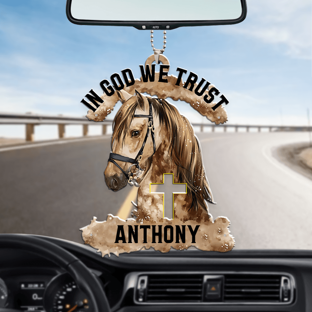 In God We Trust Horse Personalized Ornament OO0991