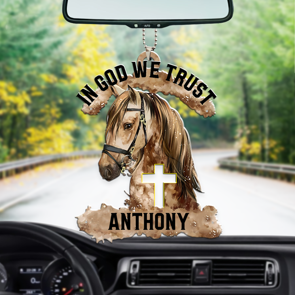 In God We Trust Horse Personalized Ornament OO0991