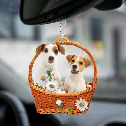 Beautiful Jack Russell Terrier God'S Present Car Hanging Ornament OO0941