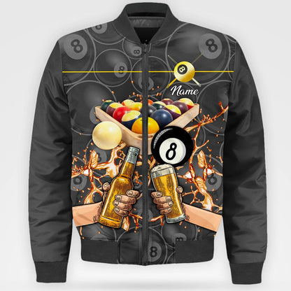 Personalized 3D All Over Print Billiard And Beer Shirt, Billiard Beer Hoodie Men Womenm Billiard Lover Gift TO0007