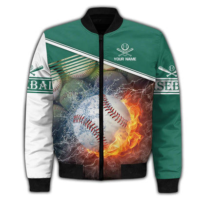 Customized 3D All Over Printed Baseball Shirt Fire Ball Pattern, Baseball Hoodie, To My Son Baseball Player TO0090