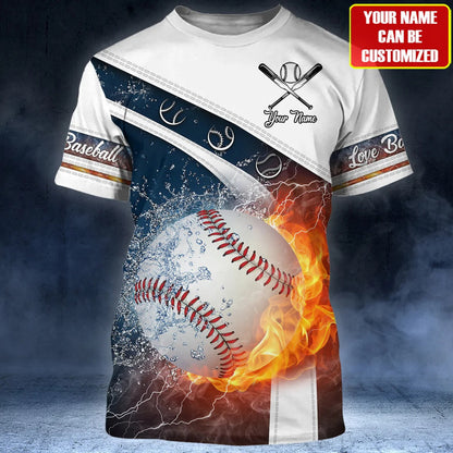 Custom Zip Hoodie Fire Baseball Pattern, Strike Baseball 3D Tee Shirt, Baseball Lover Gifts TO0097