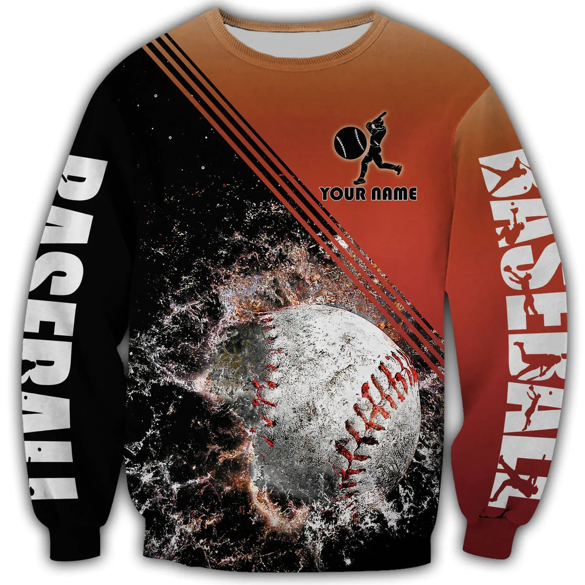 Customized Men Baseball Shirt, Unisex Baseball Hoodie, Love Baseball Gift, Baseball Player Uniform TO0095