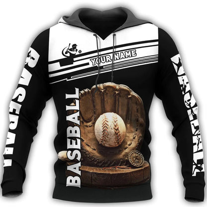 Custom Name Baseball 3D Tee Shirt For Men Women, Baseball Pattern Hoodie, Winter Baseball Player Gift TO0094