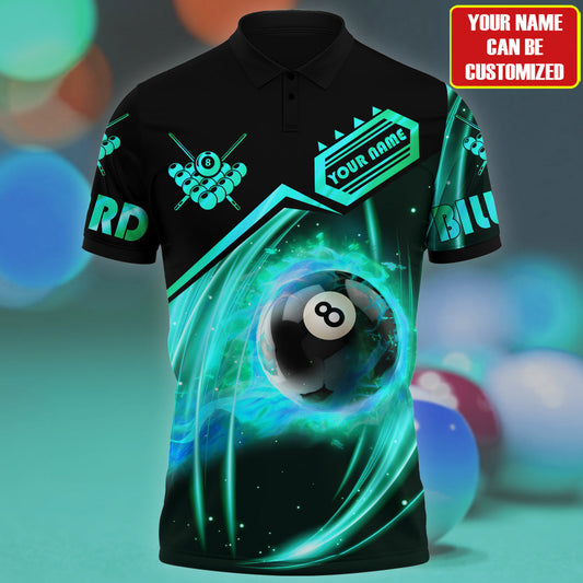 3D All Over Print Billiard Polo Shirt, Rock Strike Billiard Unisex Shirt, Billiard Gift For Him, Billiard Uniform SO0611