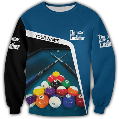 Personalized Sublimation Billiard Art on Hoodie, Billiard Tshirt Men Women, Billiard Lover Gift, Billiard Club Uniform TO0022