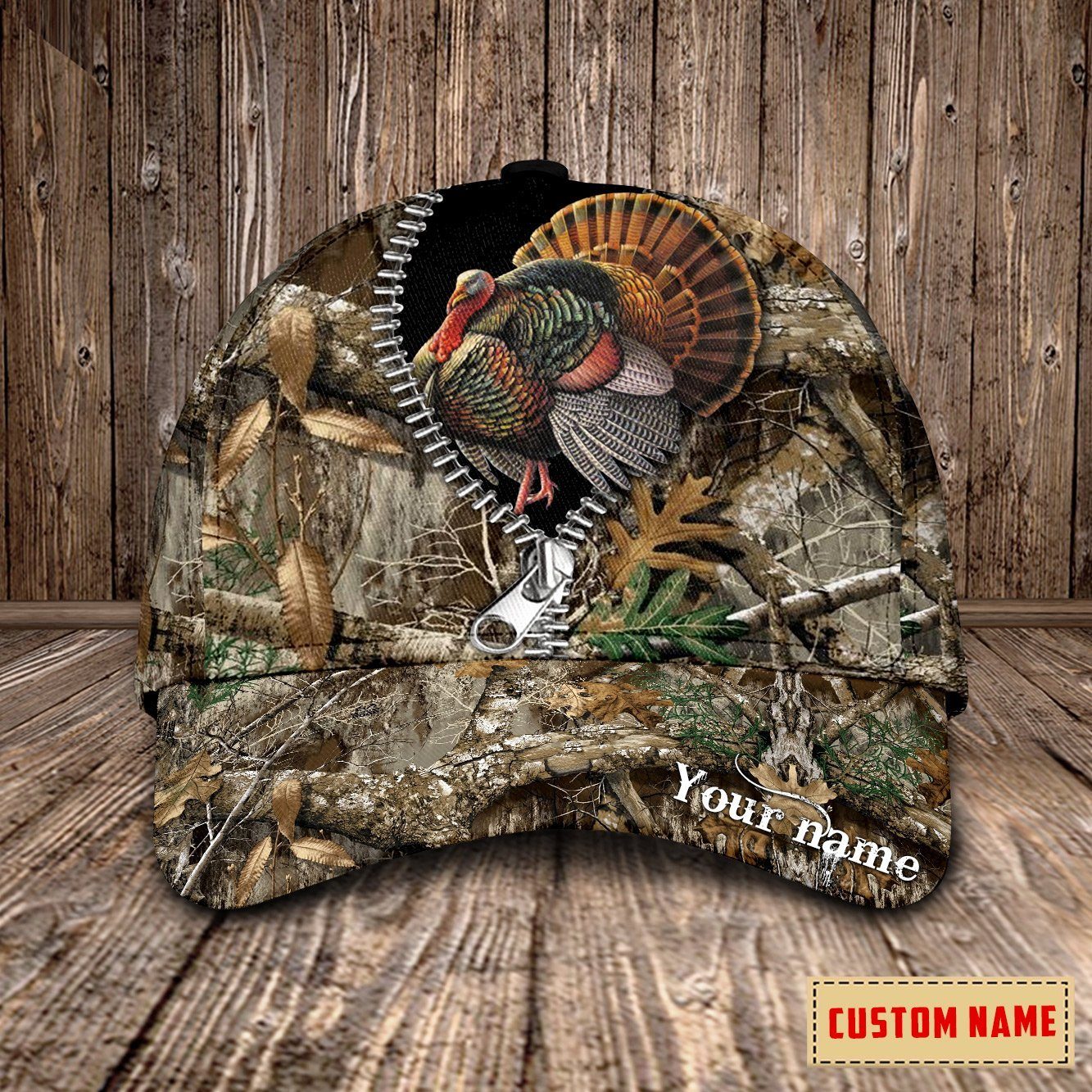 Personalized Name Turkey Hunting Cap NDB01, Hunting Lover Gift, Father's Day Gift CA0276