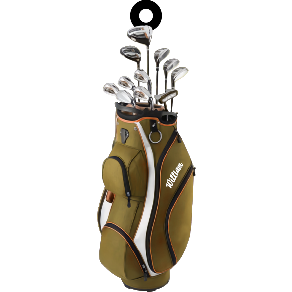 Personalized golf bag acrylic keychain - gift for golf lovers KY0001