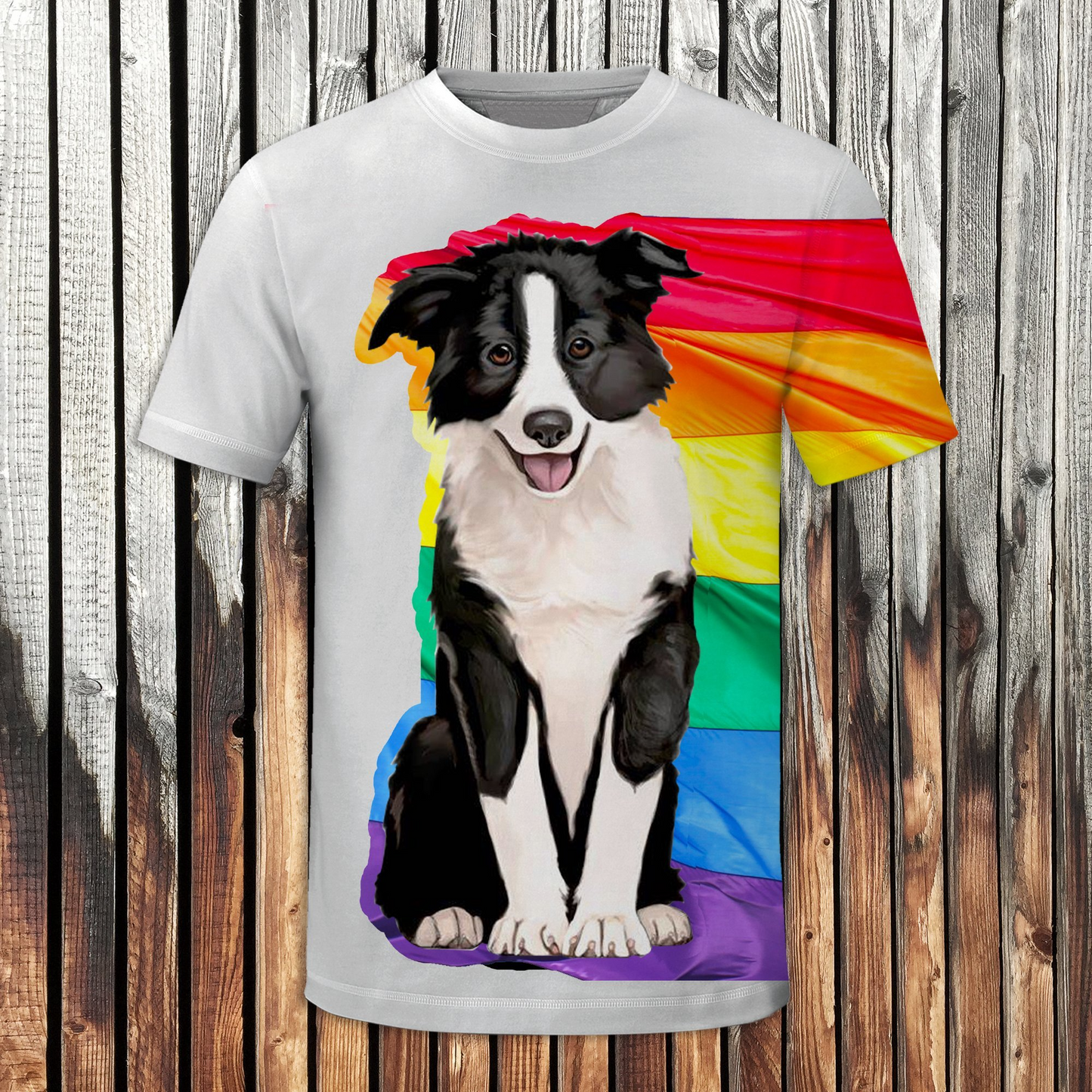 LGBT Border Collie 3D T Shirt All Over Printed, Shirt For LGBT Community LO0750