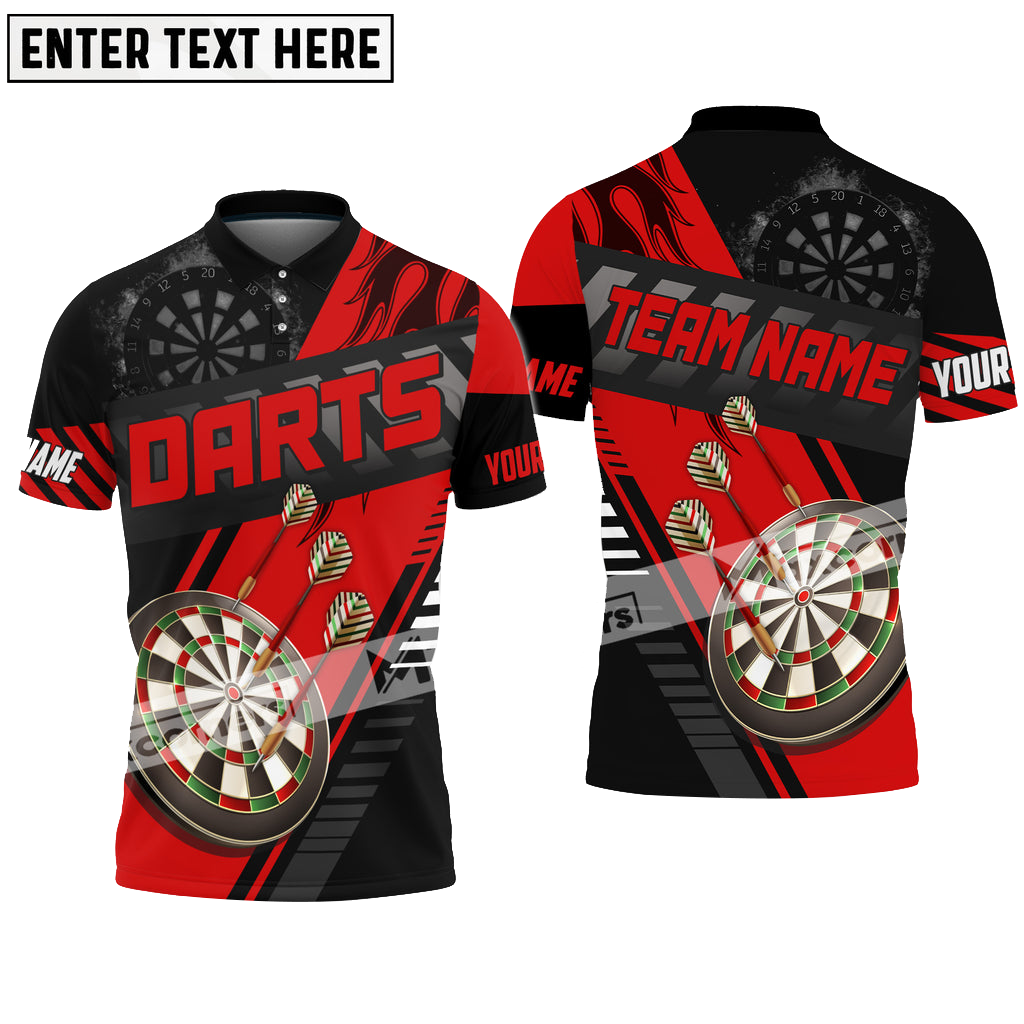 Darts Color Options Personalized Name, Team Name 3D Polo Shirt, Dartboard Multicolor Shirt DMO0245