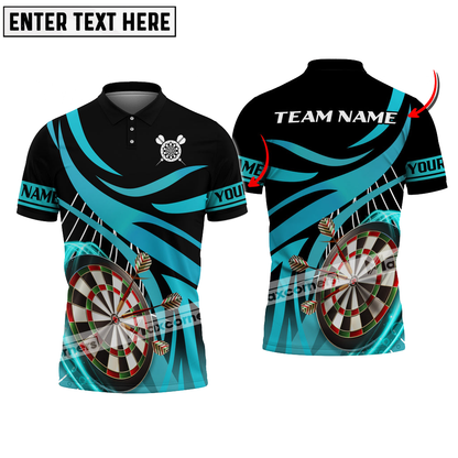 Darts Color Options Personalized Name Team Name 3D Polo Shirt, Unique Shirt for Dart Enthusiasts and Teams DMO0246