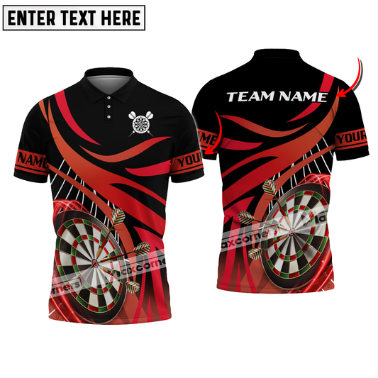 Darts Color Options Personalized Name Team Name 3D Polo Shirt, Unique Shirt for Dart Enthusiasts and Teams DMO0246