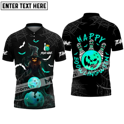 Bowling Halloween Happy Bowlingween Multicolor Option Customized Name & Team Name 3D Shirt BO0403