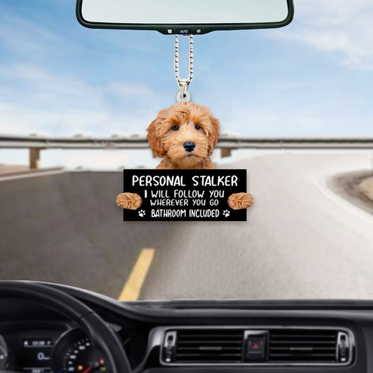 Labradoodle Personal Stalker Car Hanging Ornament Dog Hanging Ornament For Tree OO1012