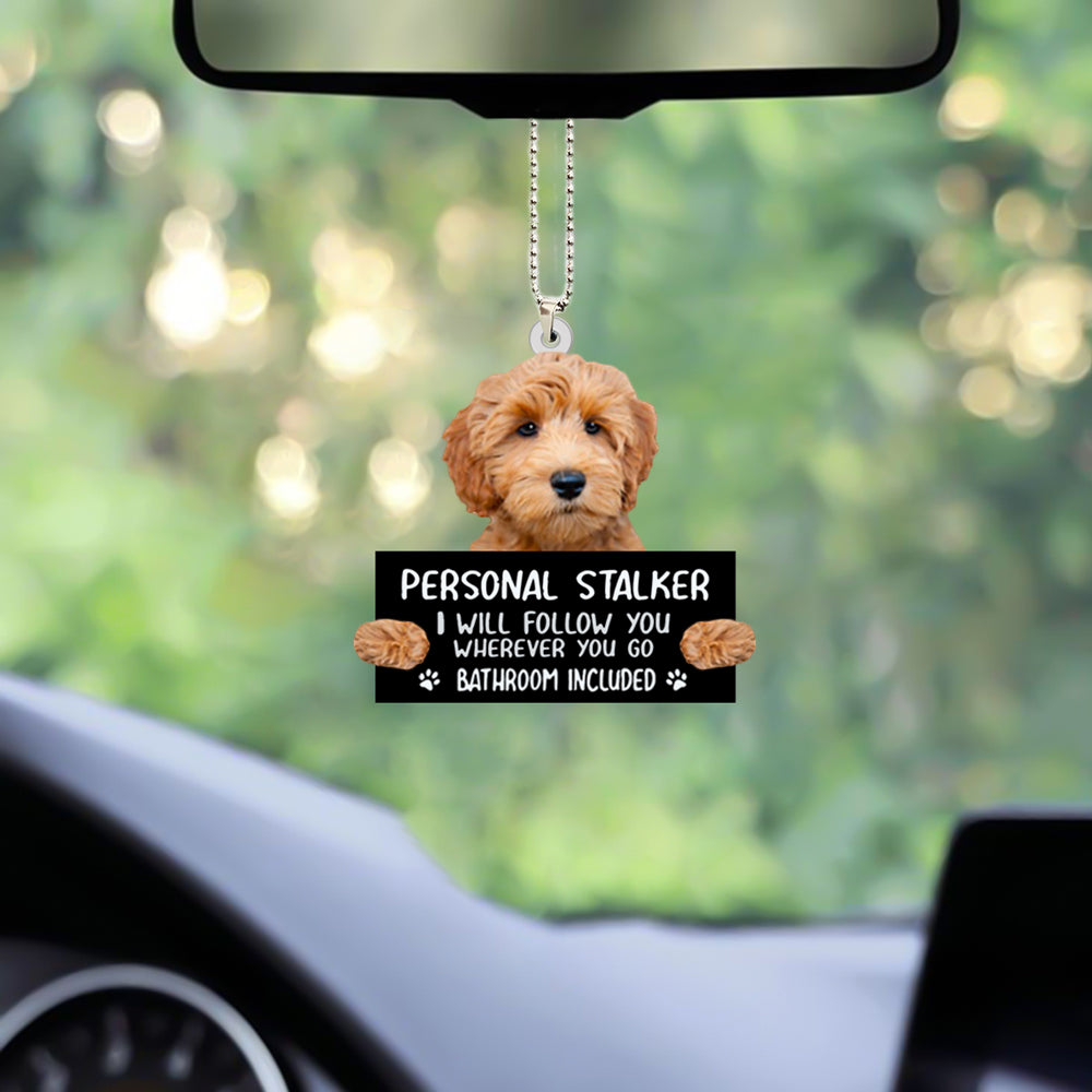 Labradoodle Personal Stalker Car Hanging Ornament Dog Hanging Ornament For Tree OO1012