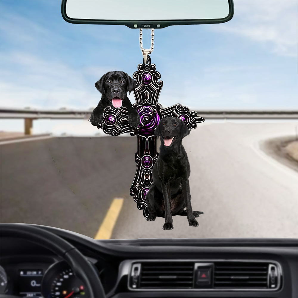 Labrador Retriever Pray For God Car Hanging Ornament Dog Pray For God Ornament Lasfour OO0726