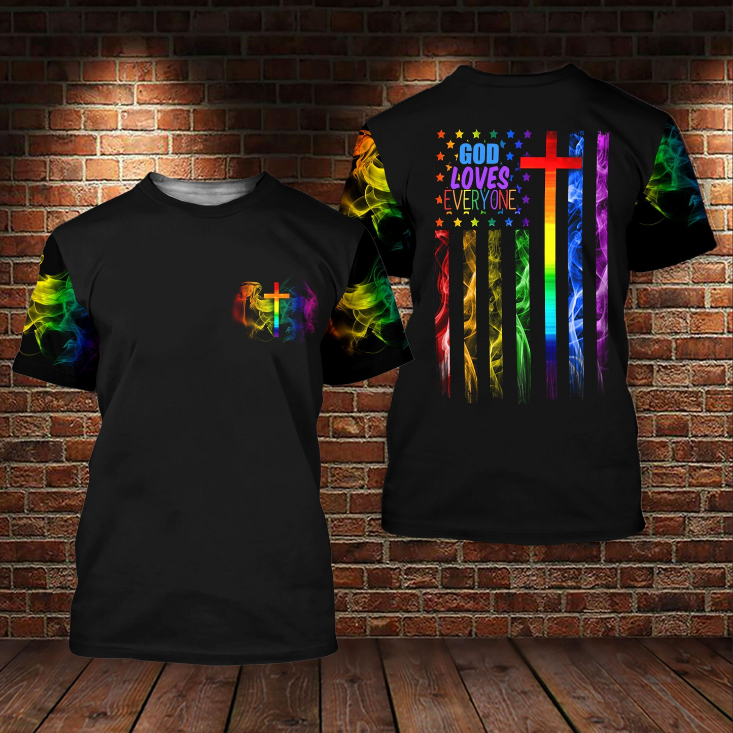 LGBT Shirt God Loves Everyone, Gift For LGBT, Queer LGBT Tshirt, Bisexual Shirts LO0742